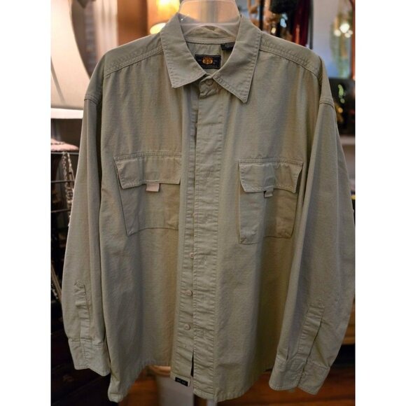 MT # 1005, Men's XL, Rugged Beige Route 66 Since 1926 Long Sleeve, Large Pockets - Picture 1 of 4